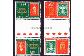 Nederlandse Antillen NVPH 654b-655b Postfris FOTOLEVERING Keerdrukken MET 4 KLEINE KRONEN Troonswisseling 1980
