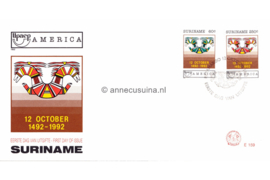 Republiek Suriname Zonnebloem E159 Onbeschreven 1e Dag-enveloppe U.P.A.E. America (vierde serie) 1992