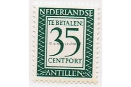 Nederlandse Antillen NVPH P57 Postfris (35 cent) Cijfer en waarde in rechthoek. Inschrift Nederlandse Antillen. 1952-1959