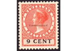 Nederland NVPH 152 Gestempeld (9 cent) Koningin Wilhelmina Veth Zonder watermerk 1924-1926