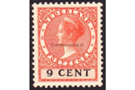 Nederland NVPH 152 Postfris (9 cent) Koningin Wilhelmina Veth Zonder watermerk 1924-1926