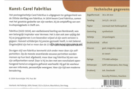 Nederland NVPH M303a+b (PZM303a+b) Postfris Postzegelmapje Carel Fabritius 2004