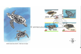 Aruba NVPH E59 Onbeschreven 1e Dag-enveloppe Beschermde Zeeschildpadden 1995