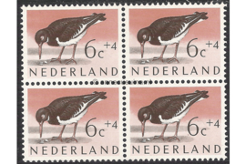 Nederland NVPH 753 Postfris (6+4 cent) (Blokje van vier) Zomerzegels, vogels 1961