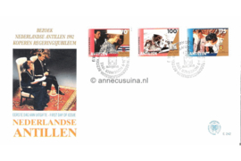 Nederlandse Antillen NVPH E242 Onbeschreven 1e Dag-enveloppe Koperen regeringsjubileum en bezoek Ned. Antillen 1992
