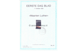 Nederland Huisman EDB21 (NVPH 1294) Eerstedagblad 500e geboortedag Maarten Luther 1983