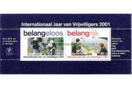 Nederland NVPH 1968 Postfris Blok Internationaal Jaar Vrijwilligers 2001