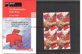 Nederland NVPH M171 (PZM171) Postfris Postzegelmapje Rode Kruis 1997