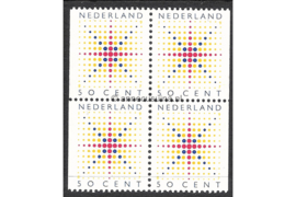 Nederland NVPH 1393 (c) Postfris (50 cent) (Blokje van vier) Decemberzegels uit boekje PB 37 1987