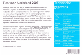 Nederland NVPH M346 (PZM346) Postfris Postzegelmapje Tien voor Nederland 2006