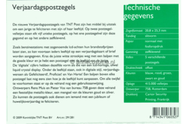 Nederland NVPH M402 (PZM402) Postfris Postzegelmapje Verjaardagpostzegels 2009