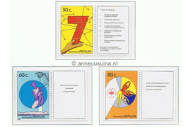 Nederlandse Antillen NVPH 926-928 (Met informatie-tabs) Postfris Kankerbestrijding 1989