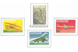Republiek Suriname Zonnebloem 152-155 Postfris Ter gelegenheid van 75 jaar gemotoriseerde luchtvaart 1978