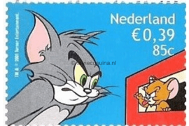 Nederland NVPH 1994 Gestempeld (0,39 euro/85 cent) Zegels uit postzegelboekje "Vijf maal Cartoons" (PB72) in dubbele waarde 2001