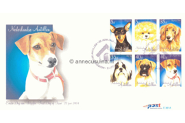 Nederlandse Antillen NVPH E361 Onbeschreven 1e Dag-enveloppe Honden op 2 enveloppen 2004