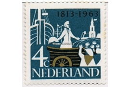 Nederland NVPH 807 Postfris GEEL/NORMAAL papier 1e oplage (4 cent) 150 jaar Onafhankelijkheid 1963