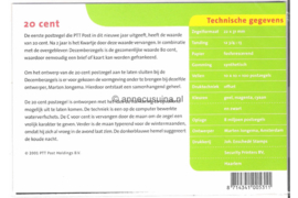 Nederland NVPH M239 (PZM239) Postfris Postzegelmapje Bijplakzegel 2000