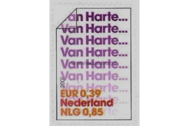 Nederland NVPH 2005 Gestempeld (0,39 euro/85 cent) Zegels uit postzegelboekje "10 om te feliciteren" (PB71) in dubbele waarde 2001