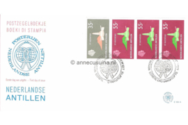 Nederlandse Antillen (Postdienst) NVPH E108a (E108APO) Onbeschreven 1e Dag-enveloppe Koningin Juliana met verschillende voorstellingen afkomstig uit postzegelboekje PB2, Standaardserie Disberg 1958/1959 en 1973 1977