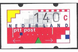 SPECIALITEIT! Nederland NVPH AU14 Postfris MET RUGNUMMER 0975 (140 cent) Automaatstroken, Voordrukzegel voor Klüssendorf-automaat 1996