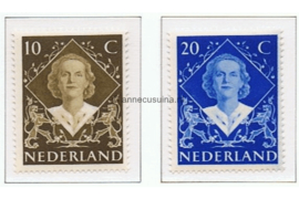 Nederland NVPH 506-507 Postfris Inhuldigingszegels Koningin Juliana 1948