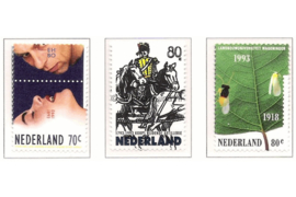 Nederland NVPH 1548-1550 Postfris Jubileumzegels, Artillerie, EHBO en Landbouwuniversiteit Wageningen 1993