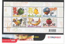 Nederland NVPH M304 (PZM304) Postfris Postzegelmapje Blok Kinderzegels 2004
