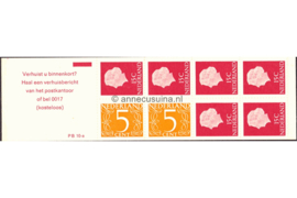 SPECIALITEIT! Nederland NVPH PB 10aF Postfris 1/2 mm Snijlijn Postzegelboekje 2 x 5ct cijfer v. Krimpen + 6 x 15ct Juliana 1971