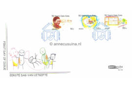 Aruba NVPH E130 Onbeschreven 1e Dag-enveloppe 50 jaar Casa Cuna kinderopvanghuis 2007