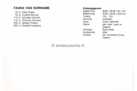 Republiek Suriname Zonnebloem Presentatiemapje PTT nr 69A en 69B Postfris Postzegelmapje Surinaamse slangen 1991