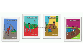 Nederlandse Antillen NVPH 596-599 Gestempeld Kinderzegels vrije tijd 1978