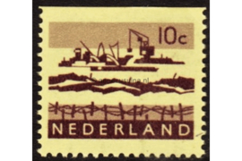Nederland NVPH 794G Postfris Bovenzijde ongetand; Gewoon papier (10 cent) Landschapzegels 1966