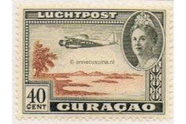 Curaçao NVPH LP32 Ongebruikt (40 cent) Koningin Wilhelmina met verschillende voorstellingen 1942