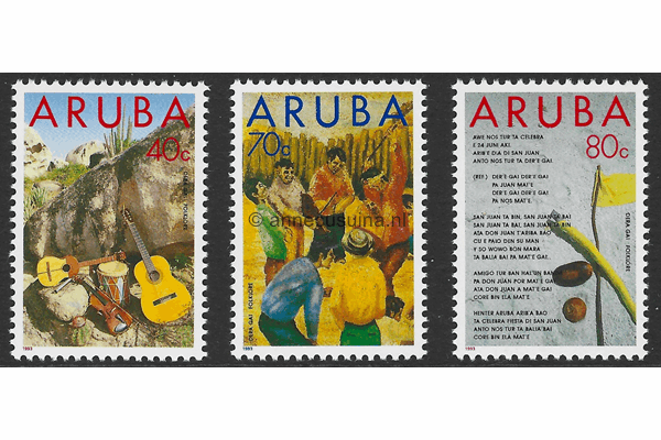 Aruba NVPH 122-124 Postfris Folklore 1993
