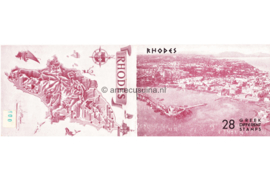 Griekenland Rhodes Souvenir boekje met 28 verschillende postzegels