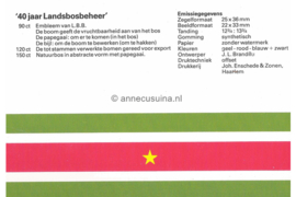Republiek Suriname Zonnebloem Presentatiemapje PTT nr 34 Postfris Postzegelmapje Het 40-jarig bestaan van Landsbosbeheer 1987