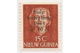 Nederlands Nieuw Guinea NVPH 23 Ongebruikt (15+10 cent) Watersnoodzegels 1953