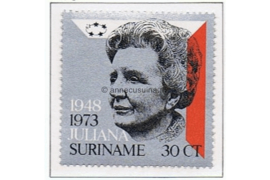 Suriname NVPH 603 Postfris Zilveren regeringsjubileum Koningin Juliana 1973