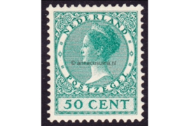 Nederland NVPH 161 Gestempeld (50 cent) Koningin Wilhelmina Veth Zonder watermerk 1924-1926