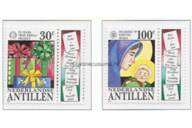 Nederlandse Antillen NVPH 965-966 (Met informatie-tabs) Postfris Decemberzegels 1990