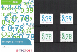 Nederland NVPH M266 (PZM266) Postfris Postzegelmapje Zakenpost 2002