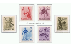 Nederlands Indië NVPH 298-303 Postfris Inheemse dansers 1941-1945