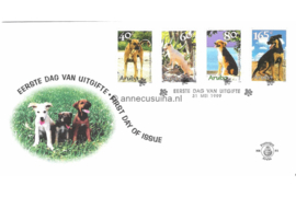 Aruba NVPH E81 Onbeschreven 1e Dag-enveloppe Honden, Canis familiaris (Cacho Crioyo) 1999