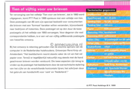 Nederland NVPH M212 (PZM212) Postfris Postzegelmapje Tien voor uw brieven 1999