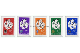 Suriname NVPH 453-457 Postfris Paaszegels met emblemen clubs