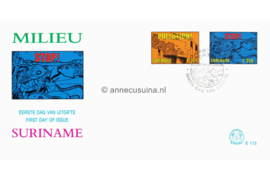 Republiek Suriname Zonnebloem E173 Onbeschreven 1e Dag-enveloppe Ter stimulering van de bescherming van het milieu 1994