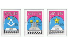 Nederlandse Antillen NVPH 802-804 Postfris 200 jaar Loge De Vergenoeging 1985