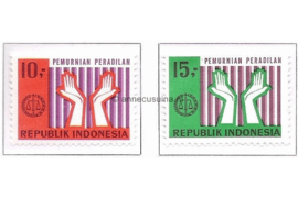 Indonesië Zonnebloem 675-676 Postfris De zuivering van de rechtspraak 1970