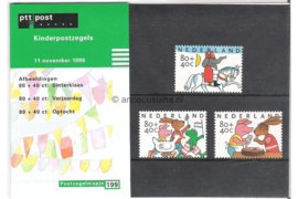 Nederland NVPH M199 (PZM199) Postfris Postzegelmapje Kinderzegels 1998