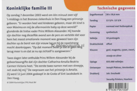 Nederland NVPH M290d+e (PZM290d+e) Postfris Postzegelmapje Koninklijke Familie (III) 2004